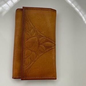 Vintage Rolfs Key Kaddy Key Holder Brown Taupe Leather NWT